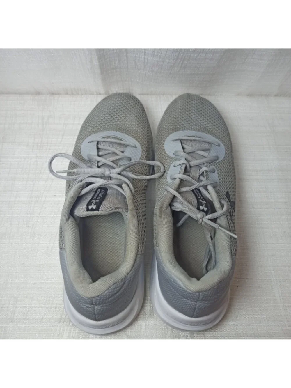 UNDER ARMOUR Charged Pursuit 2 Grey Mesh Running Shoes Mens Size 14 3024878-104